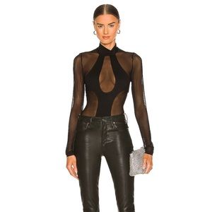 NWT REVOLVE X H:OURS ELISHA BODYSUIT IN BLACK-XS